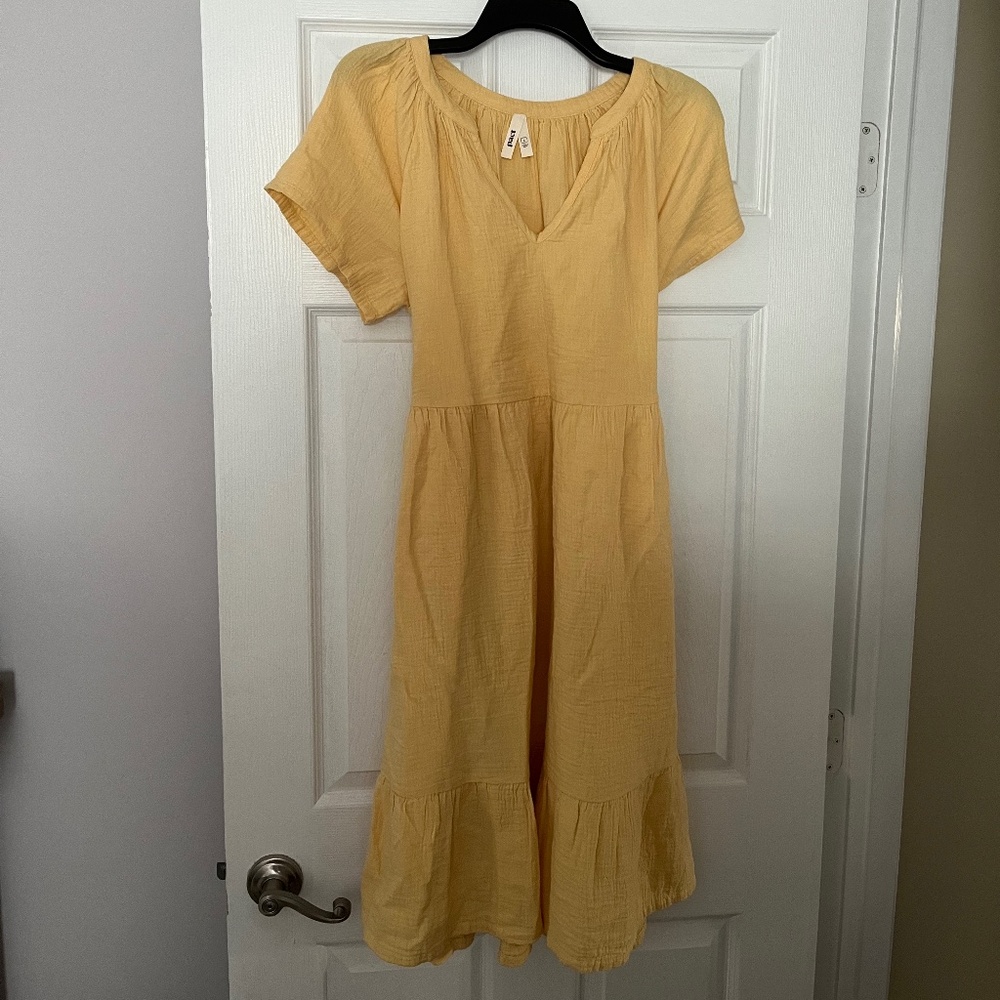 Pact Sunny Yellow Midi Dress